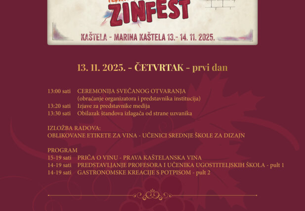 ZINFEST 2025 FEŠTA O CRLJENKA - ADRIATIC TRADITIONAL WINE FOOD FAIR